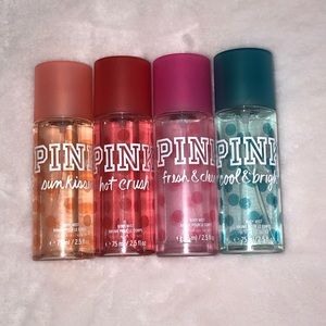 Pink perfumes / body mists